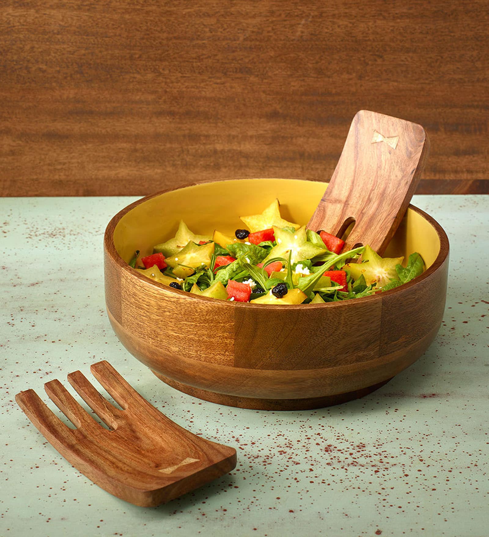 Sheesham Wood Salad Spoons Set of 2