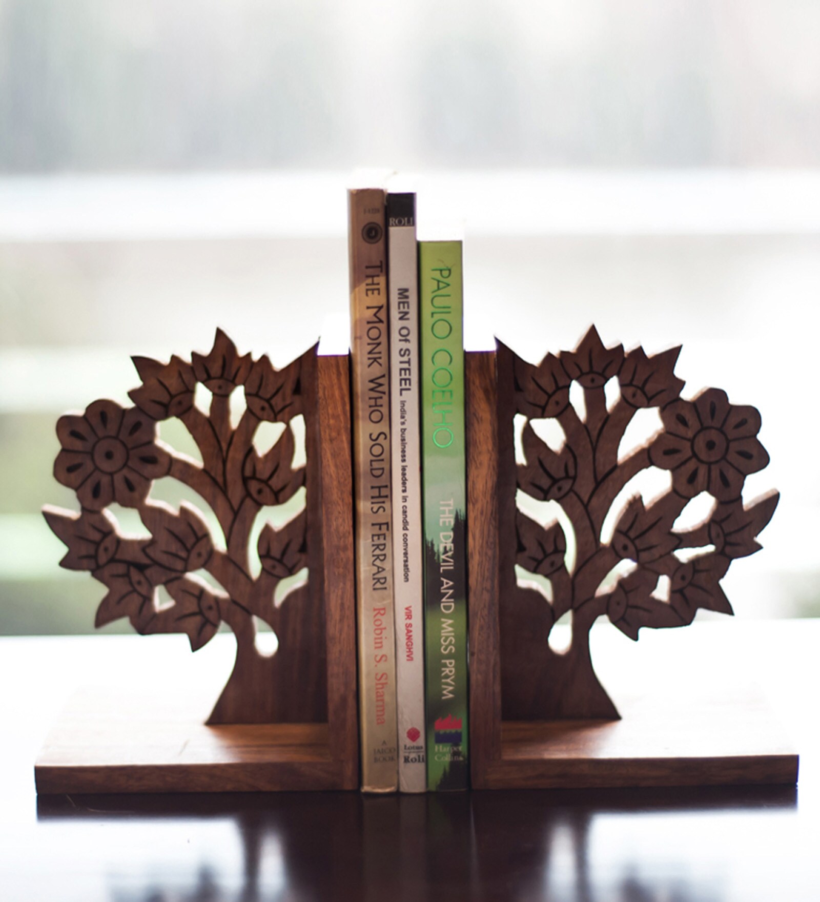 Tree Of Life Sheesham Wood Bookend