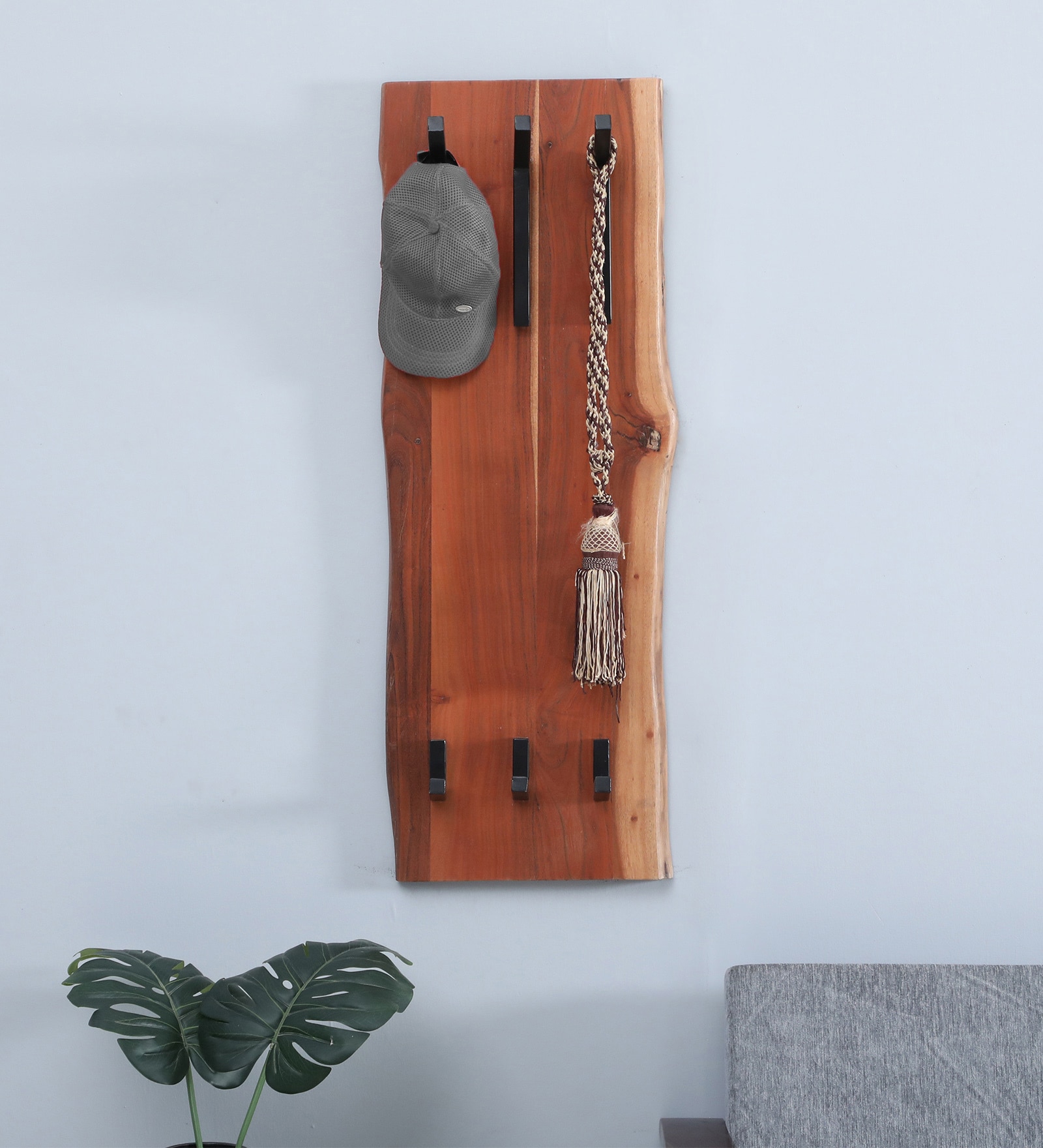 Natural Acacia Wood Key Holder