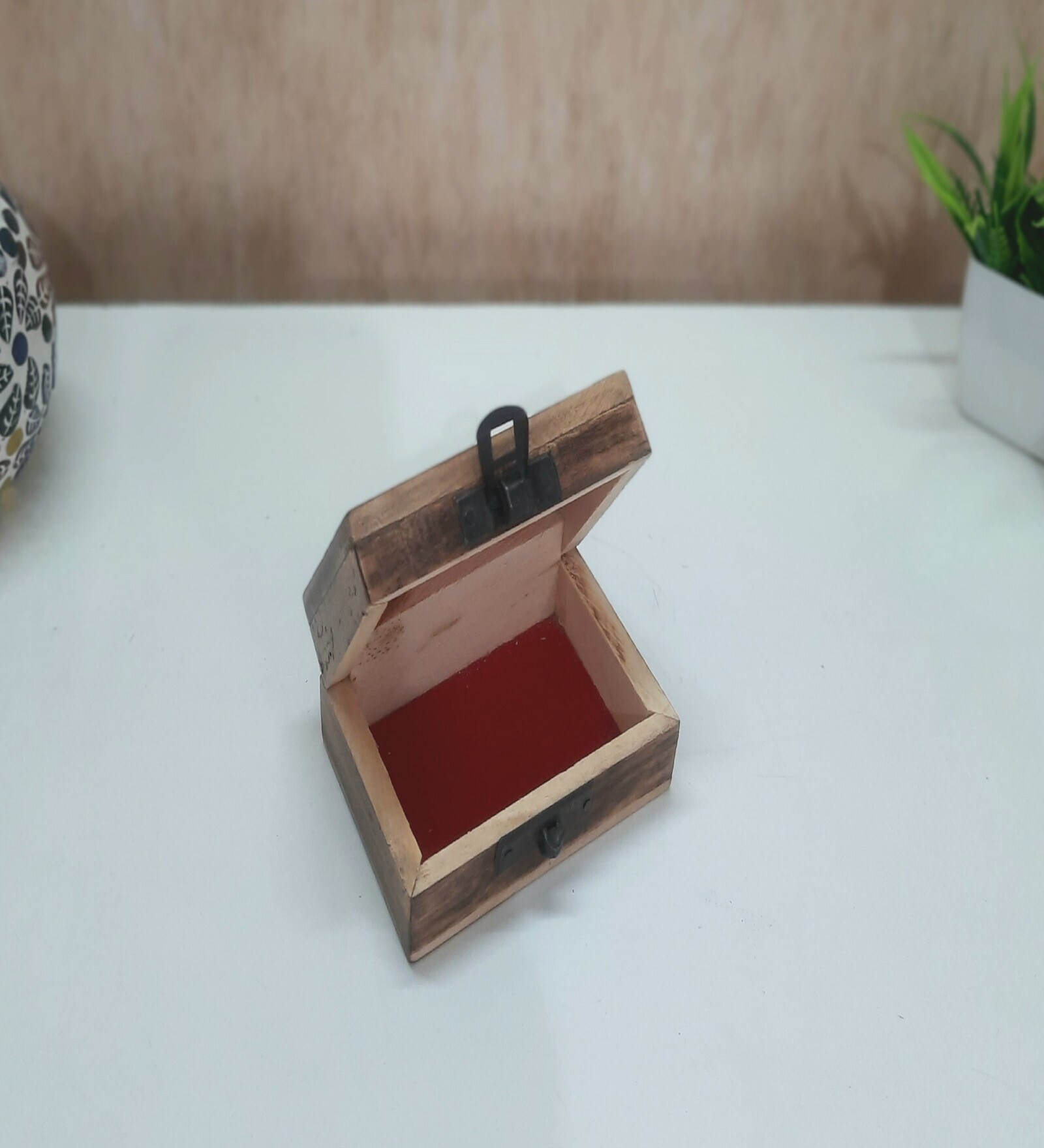 Brown Solid Wood Jewellery Organiser