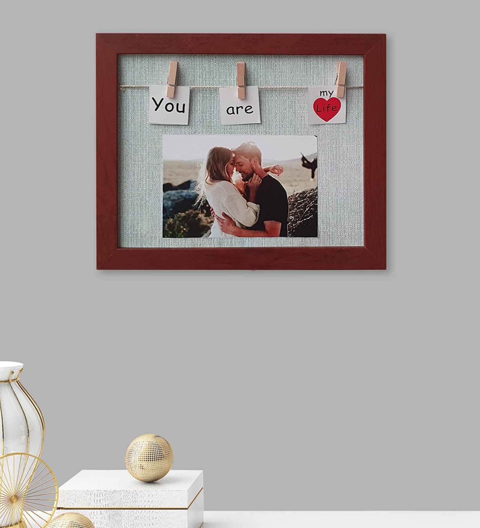 Buy Rectangular Shape Brown Sythetic Wood Clip Photo Frame at 100 OFF