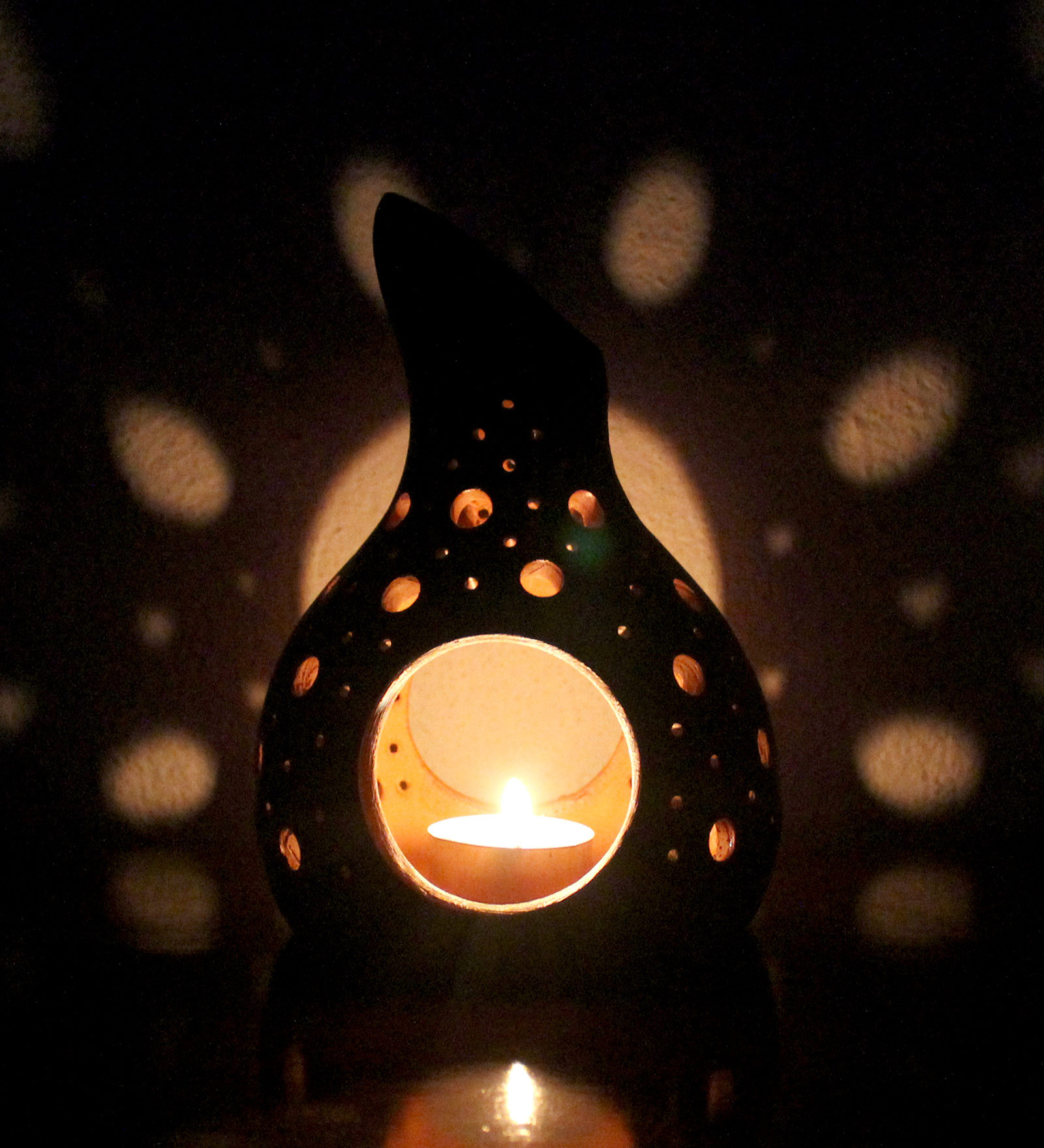 Brown Terracotta Table Tea Light Holder