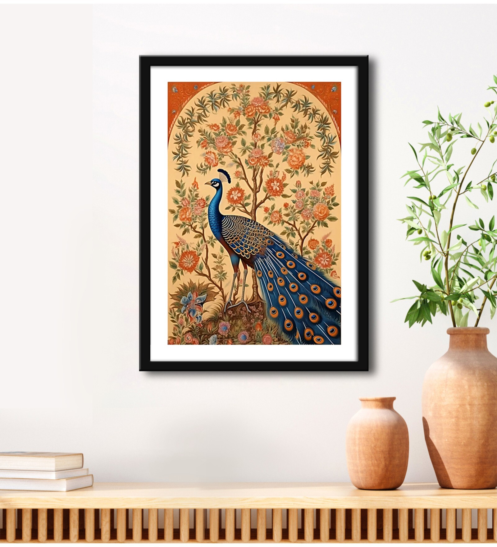 Peocock Brown Vinyl Painting