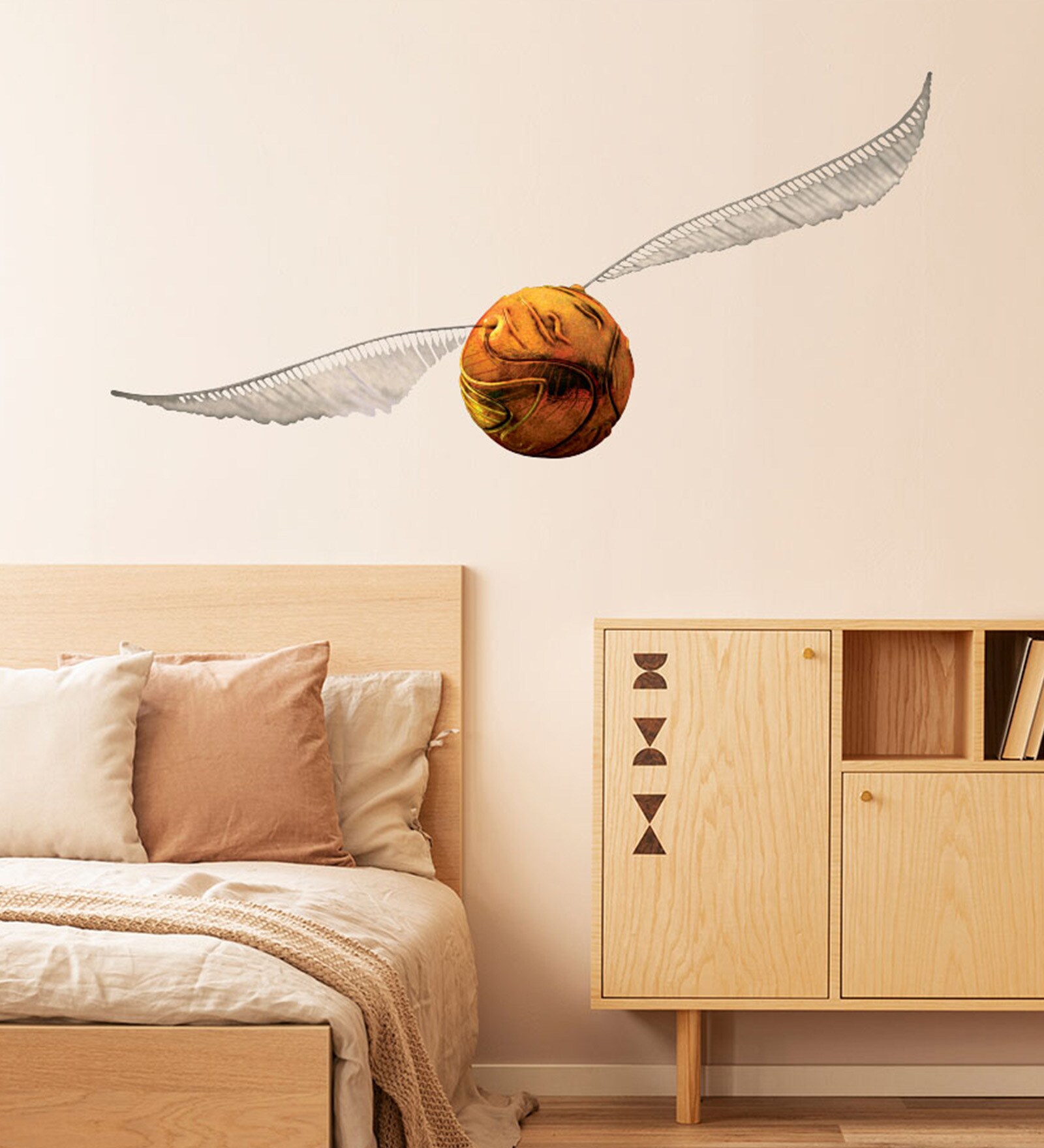 Brown Vinyl Warner Bros Harry Potter Snitch Matte Finish Wall Sticker