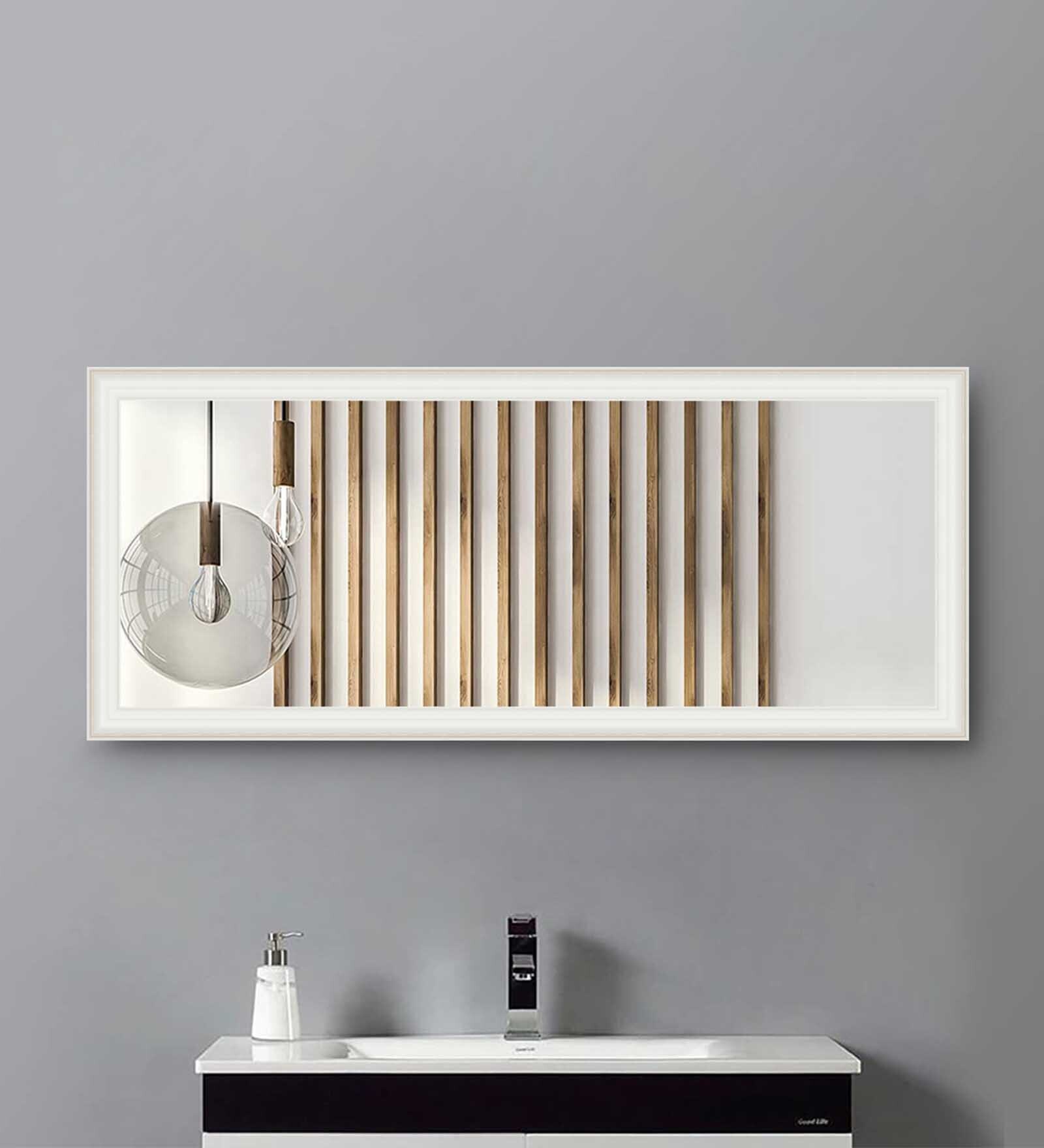 Brown Wood & Glass Full Length Mirror