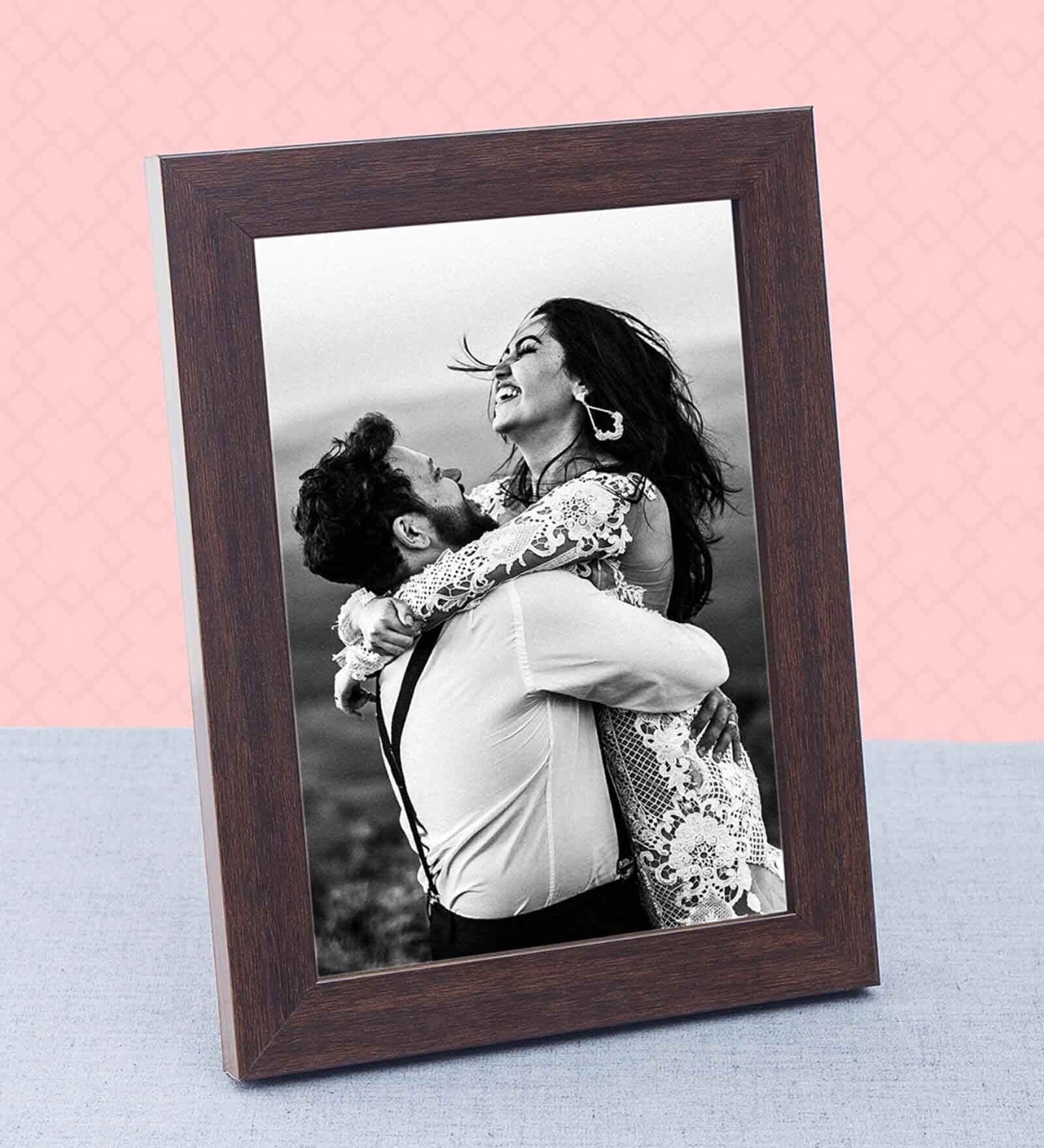 Brown Wood & Mdf Wooden 7X5 Table Top Photo Frame