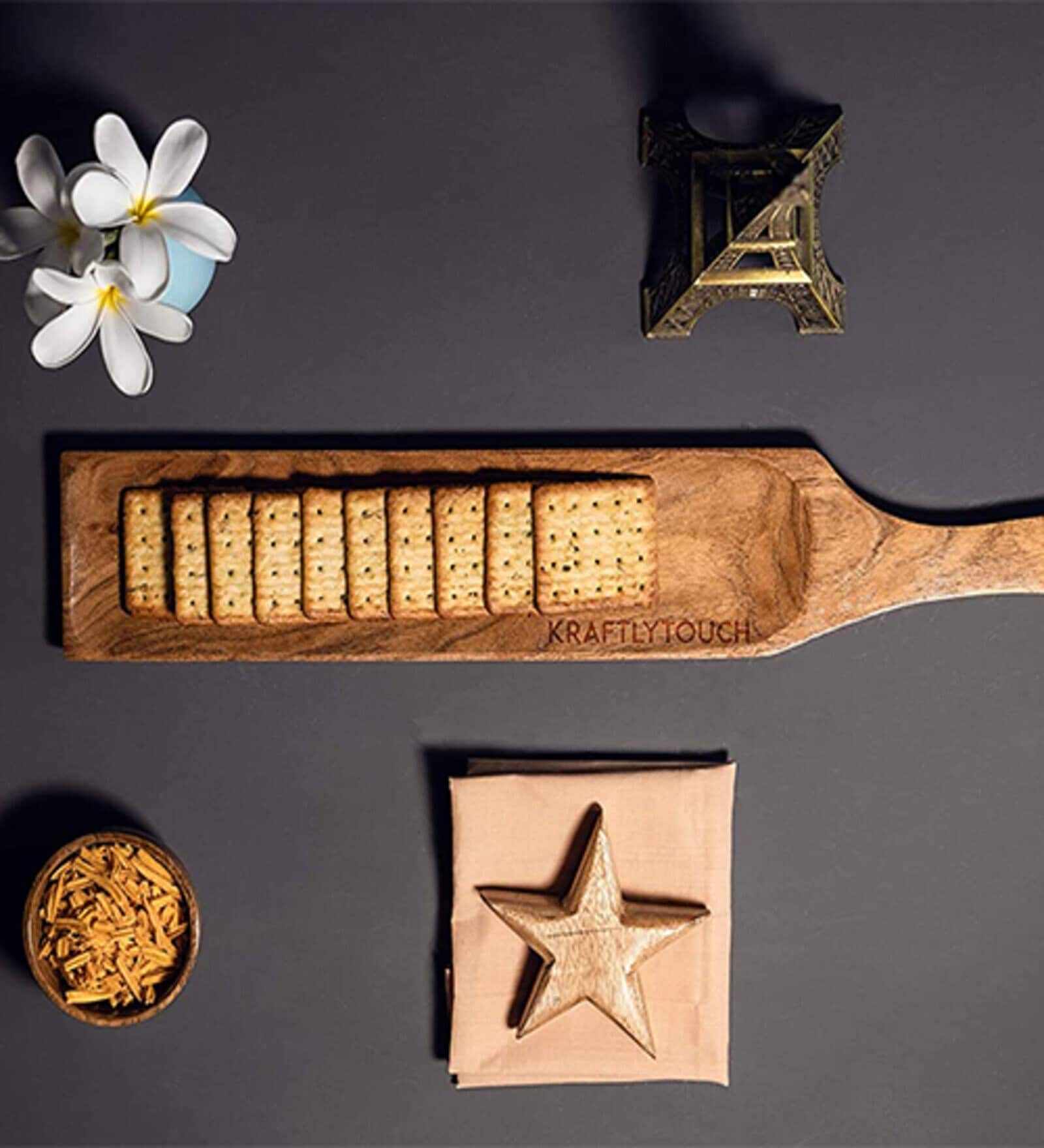 Brown Wood Appetizer Platter