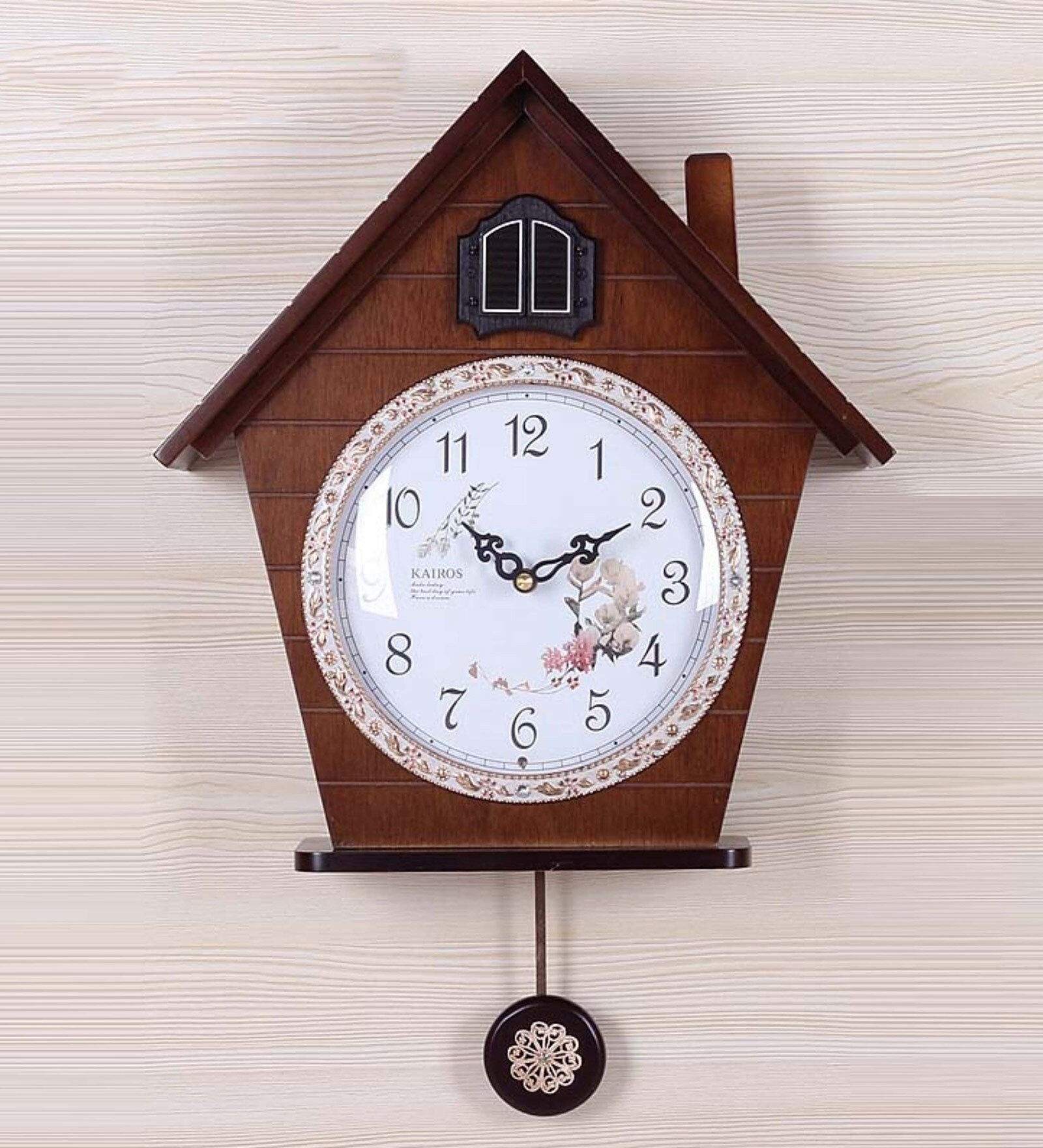 Brown Solid Wood Analog Cuckoo Clock