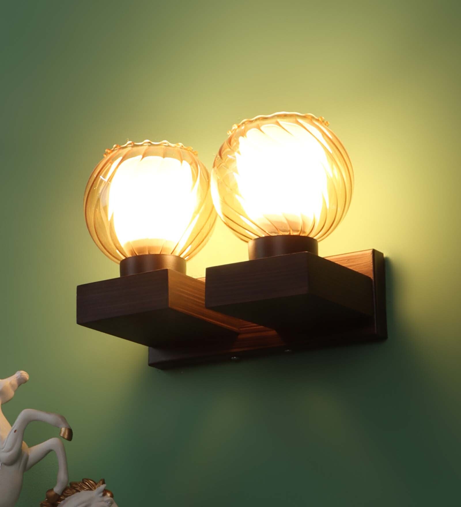 Buy Brown Wood Contemporary Wall Sconces By Learc Designer Lighting at ...