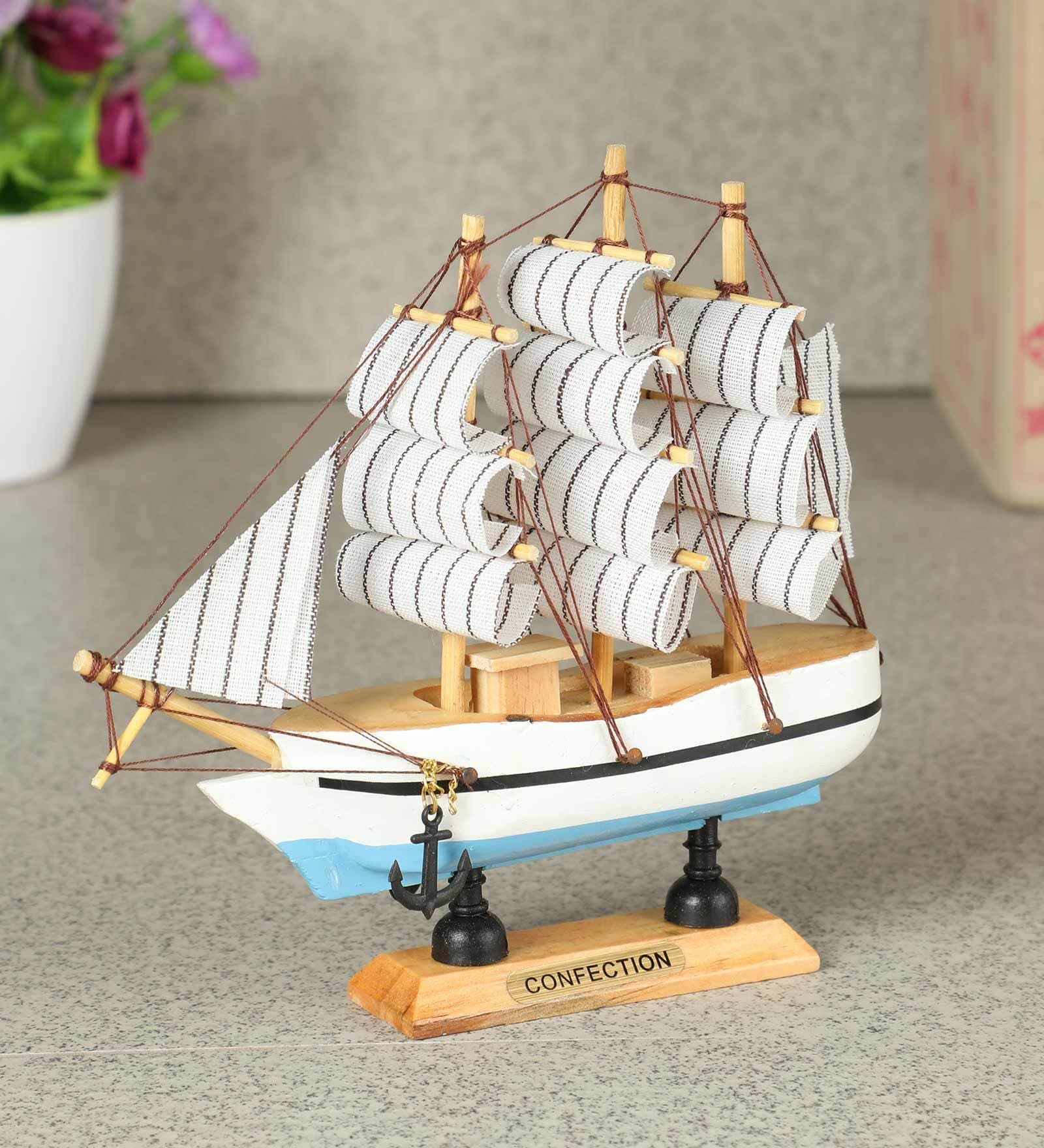 Buy Brown Wood Hand Crafted Ship Miniature at 12% OFF by Exim Decor ...