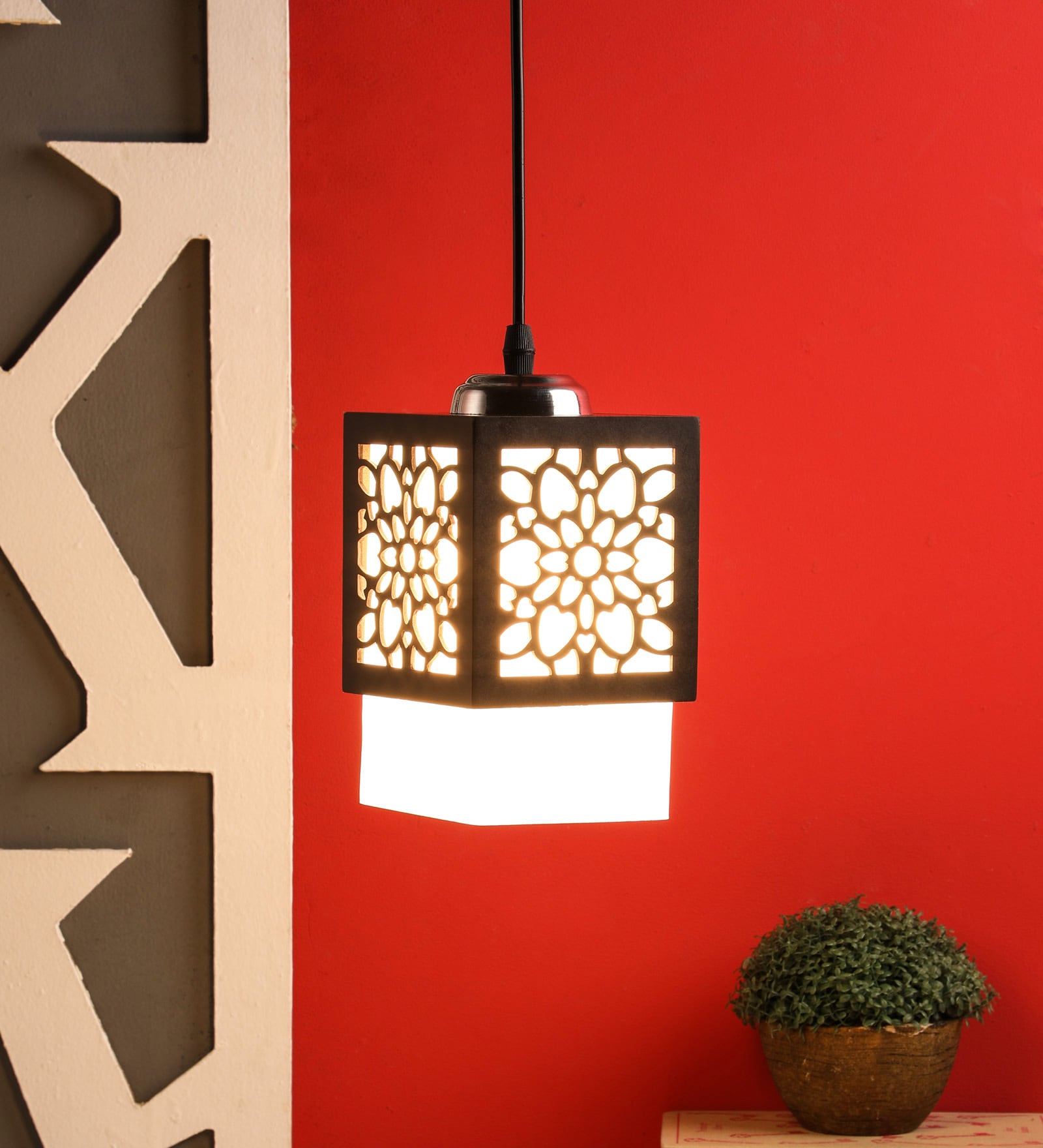Adriane Brown Wood Hanging Light