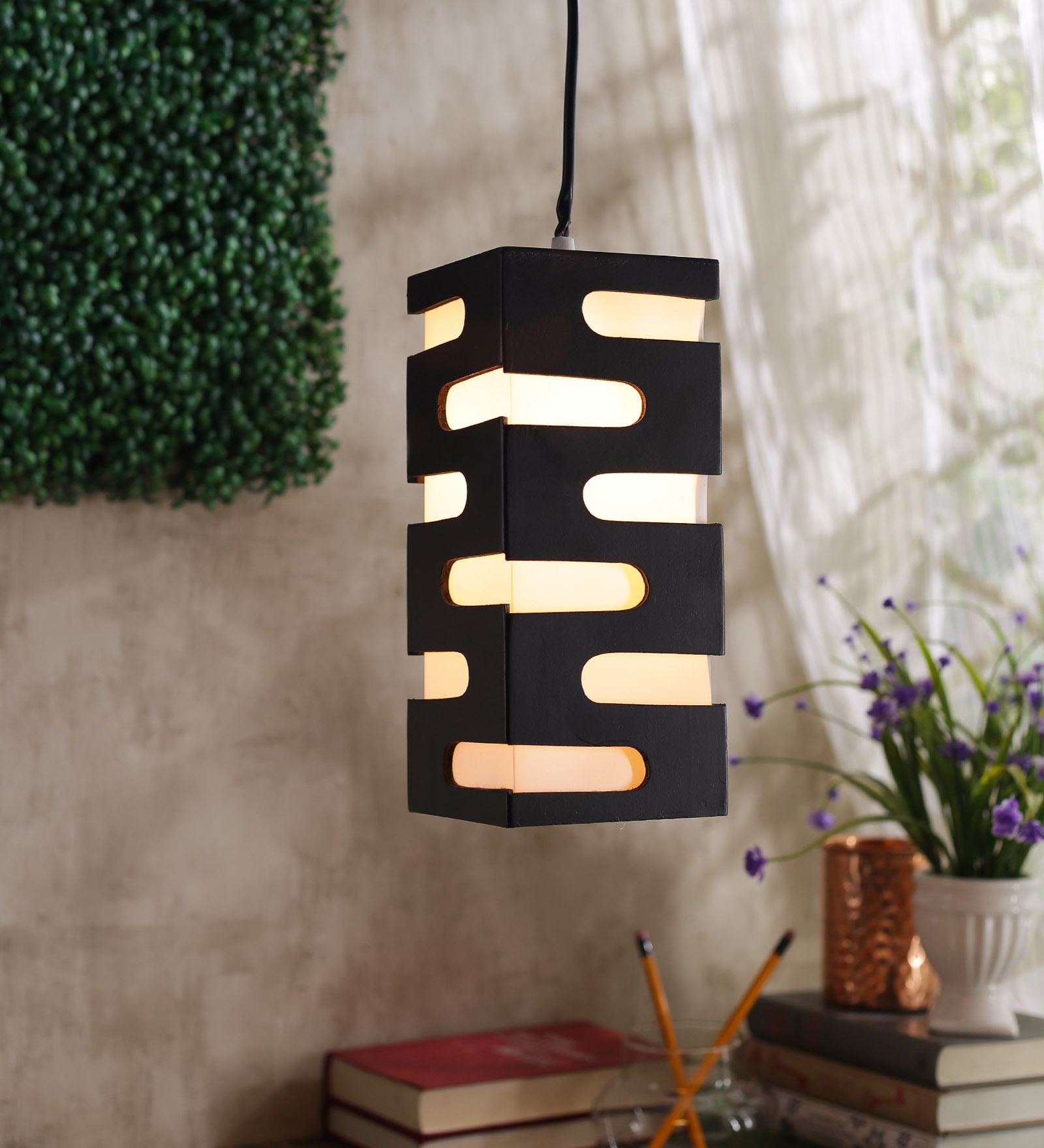 Katana Brown Wood Hanging Light