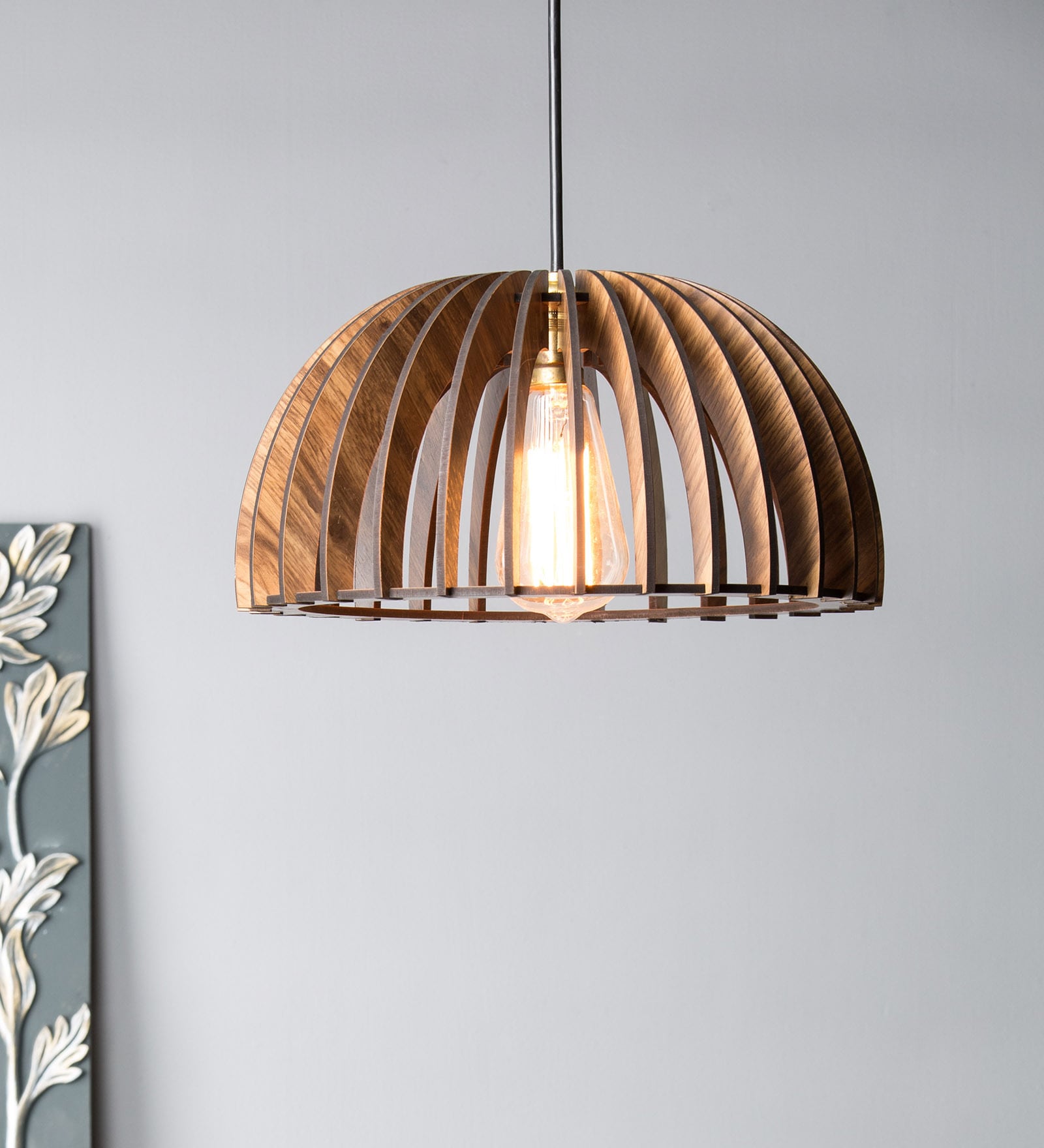 Skyler Brown Wood Hanging Light