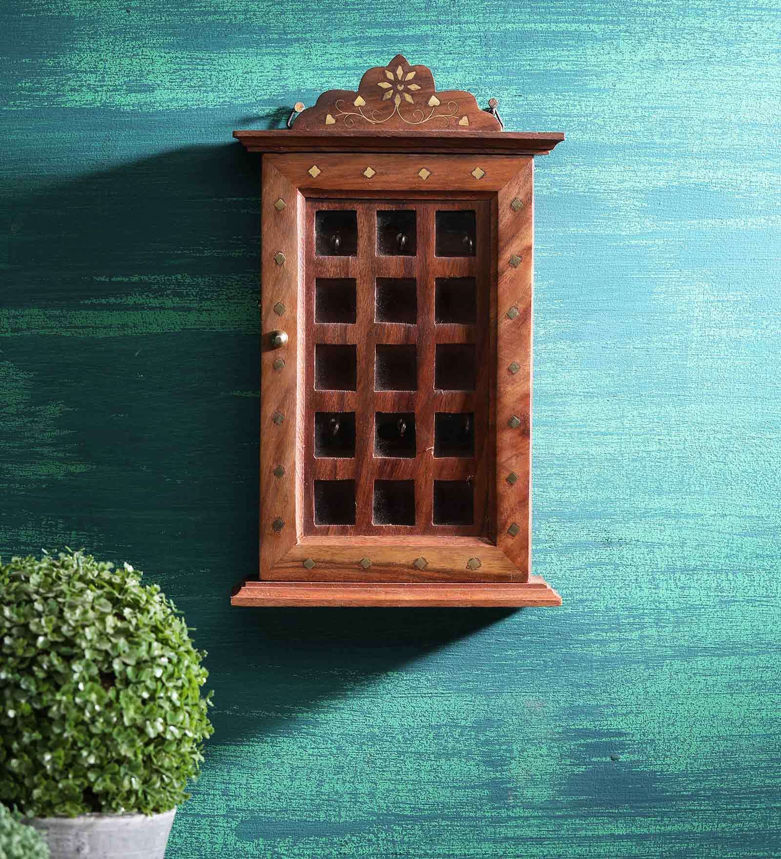 Buy Brown Wood Key Holder by Weald Heritage Online Traditional Key