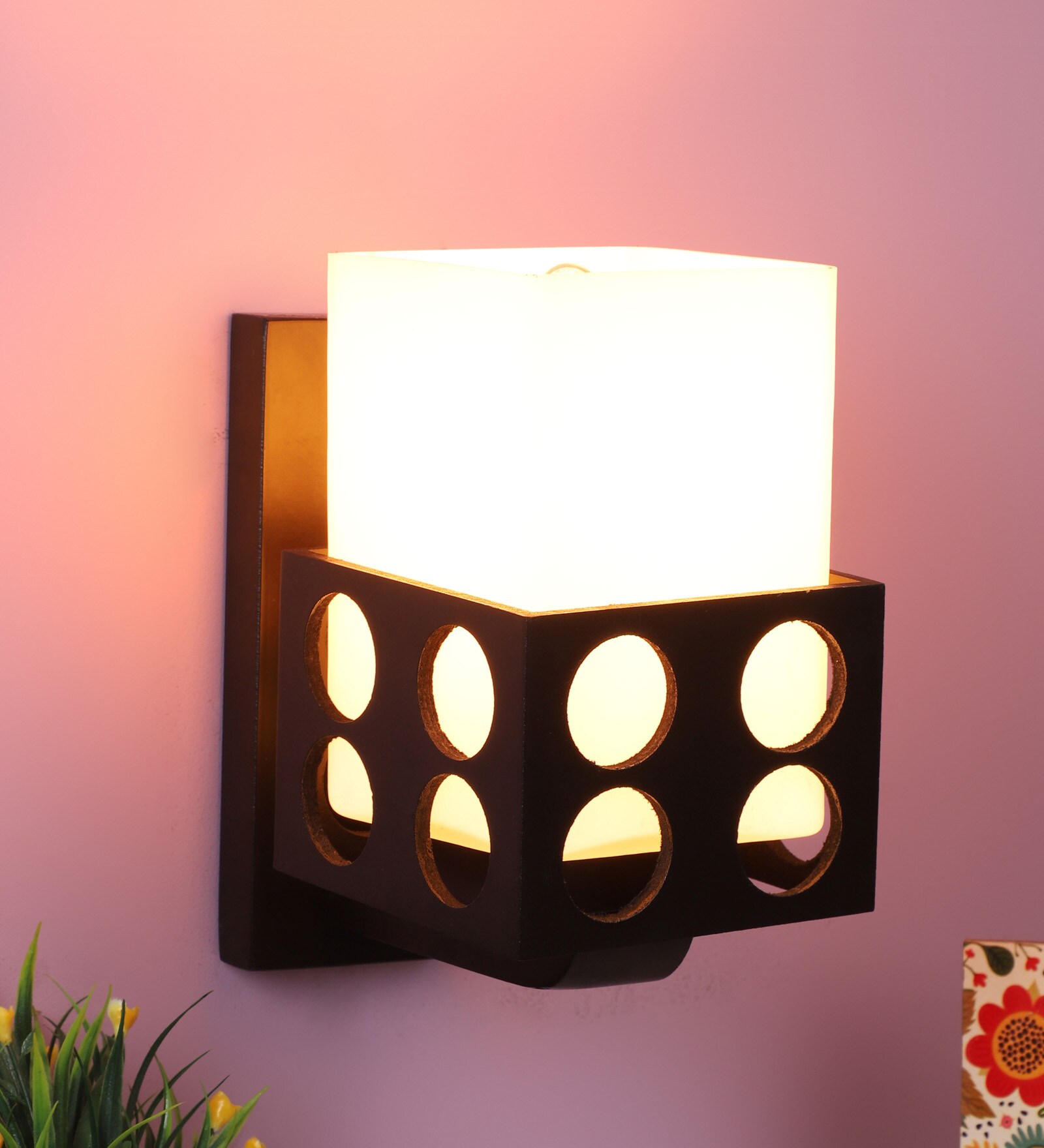 Lorelai Brown Wood Wall Sconces