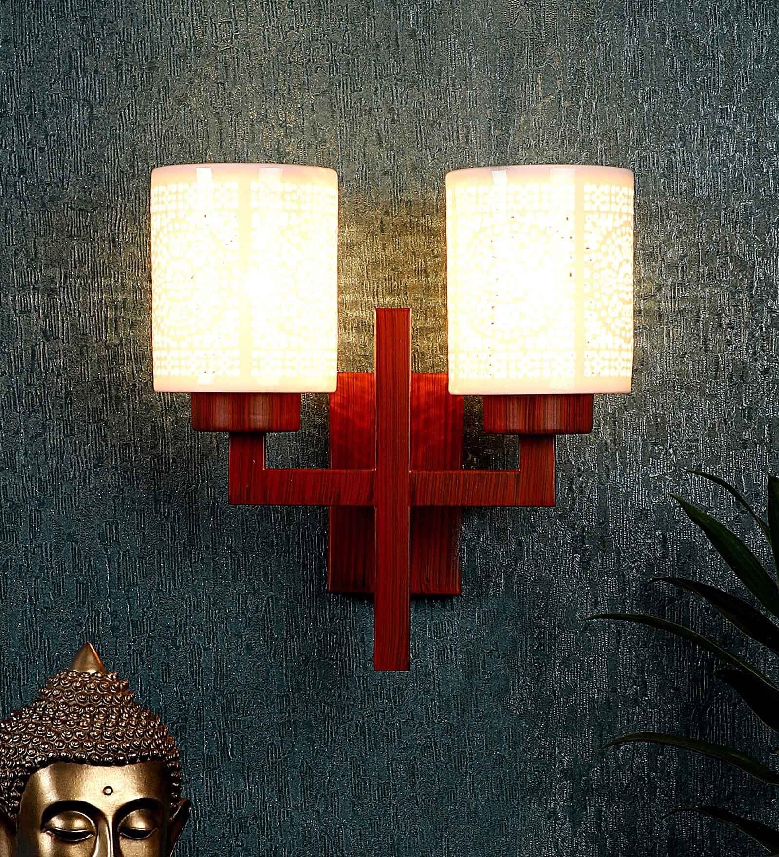 Brown WOOD Wall Light Brown WOOD Wall Light