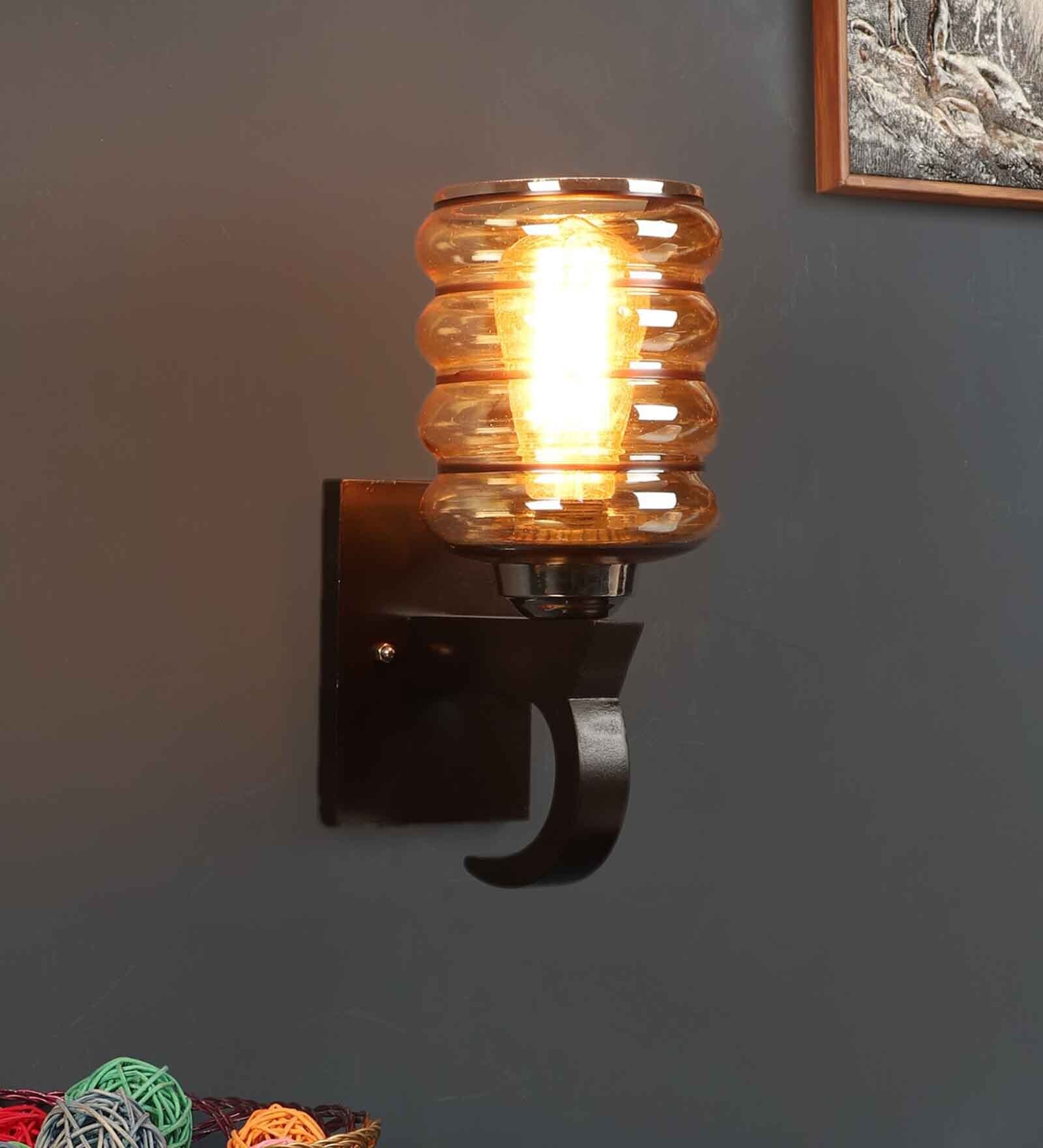 Brown Wood Wall Lights