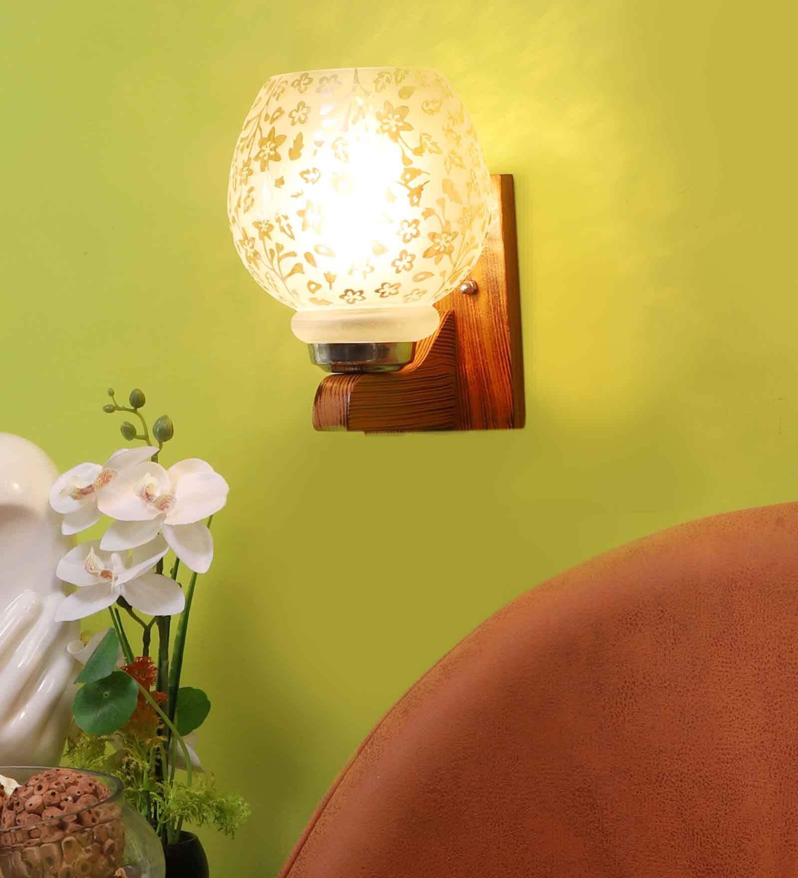 Brown Wood Wall Lights