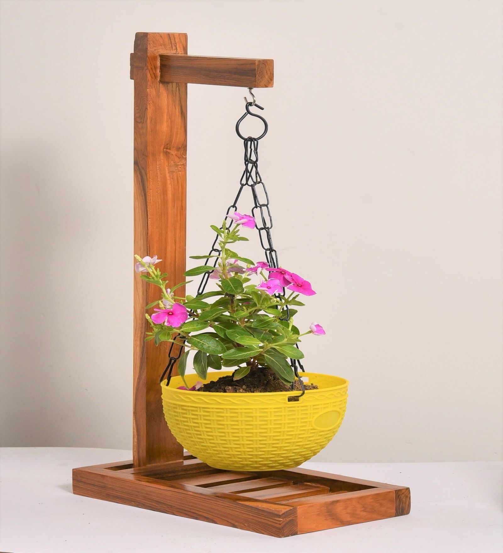 Brown Wooden  Planter Stand