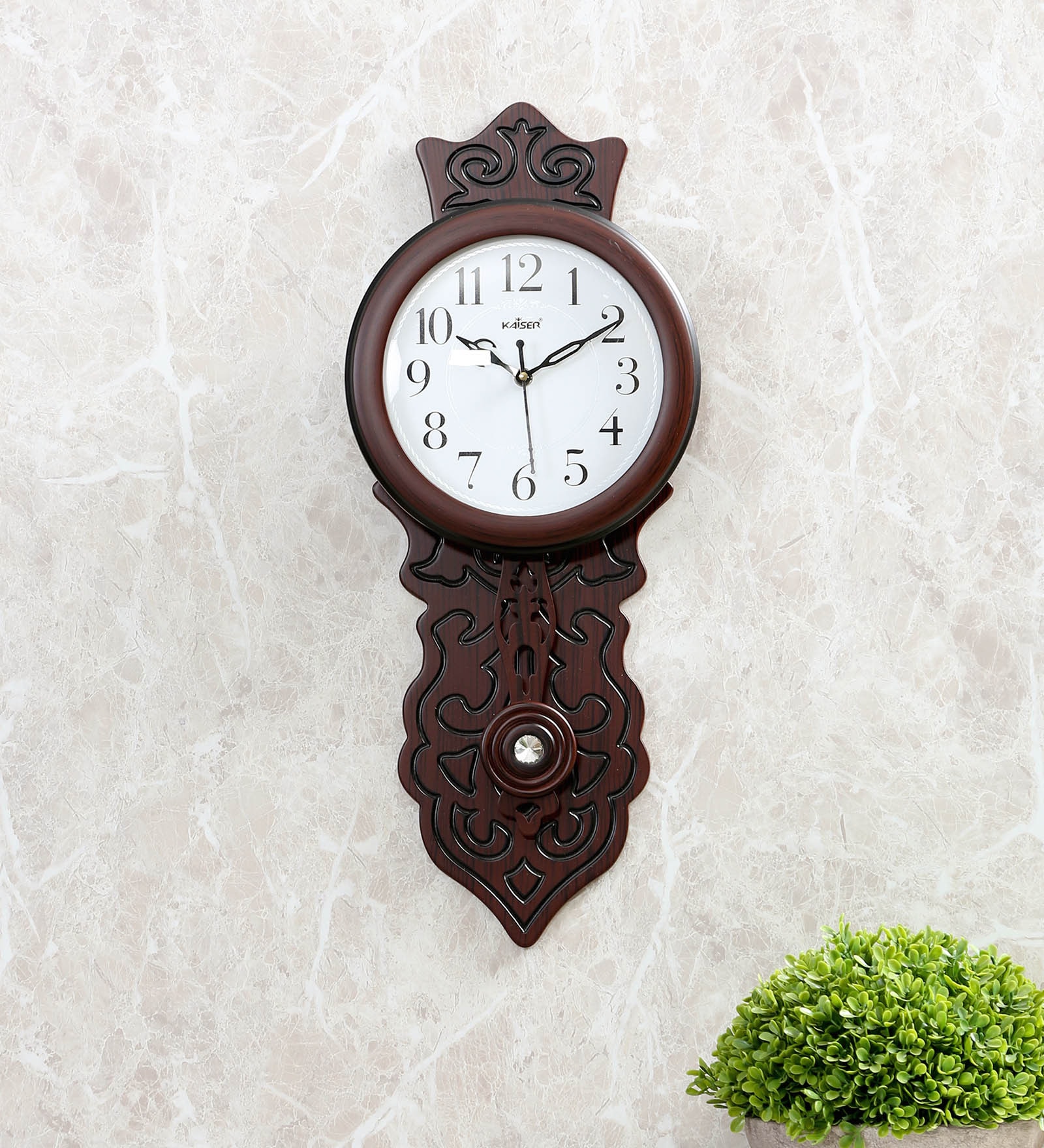 Buy Brown Wooden Abstract Shape Pendulum Clock By Kaiser at 23 OFF by Kaiser Pepperfry