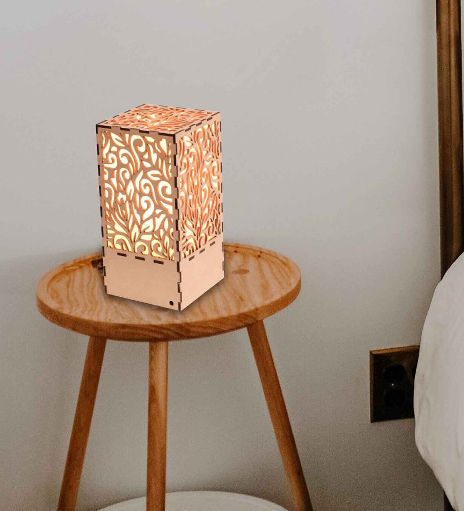 Brown Wooden Novelty Table Lamp