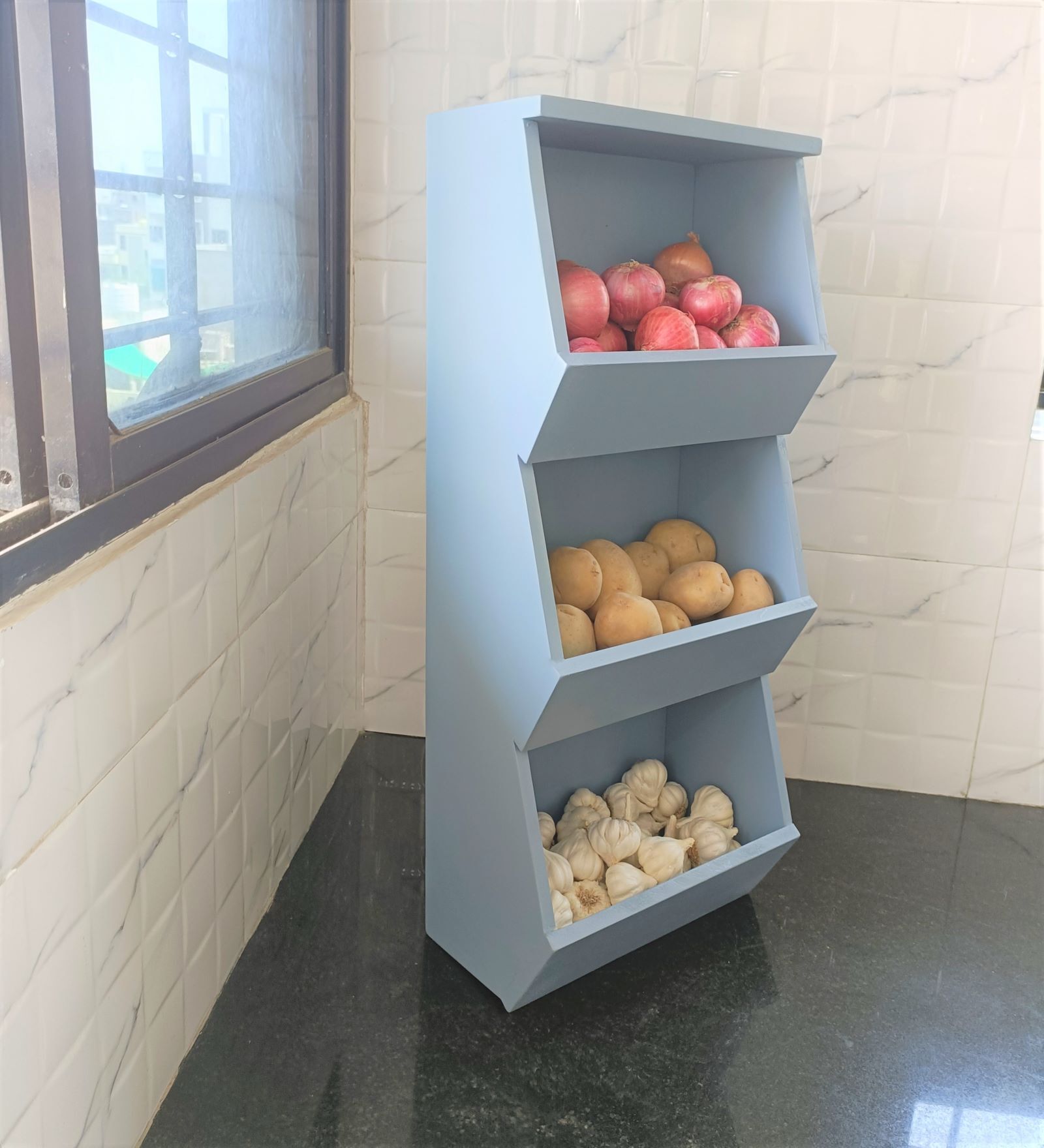 Blue Wooden Organizers