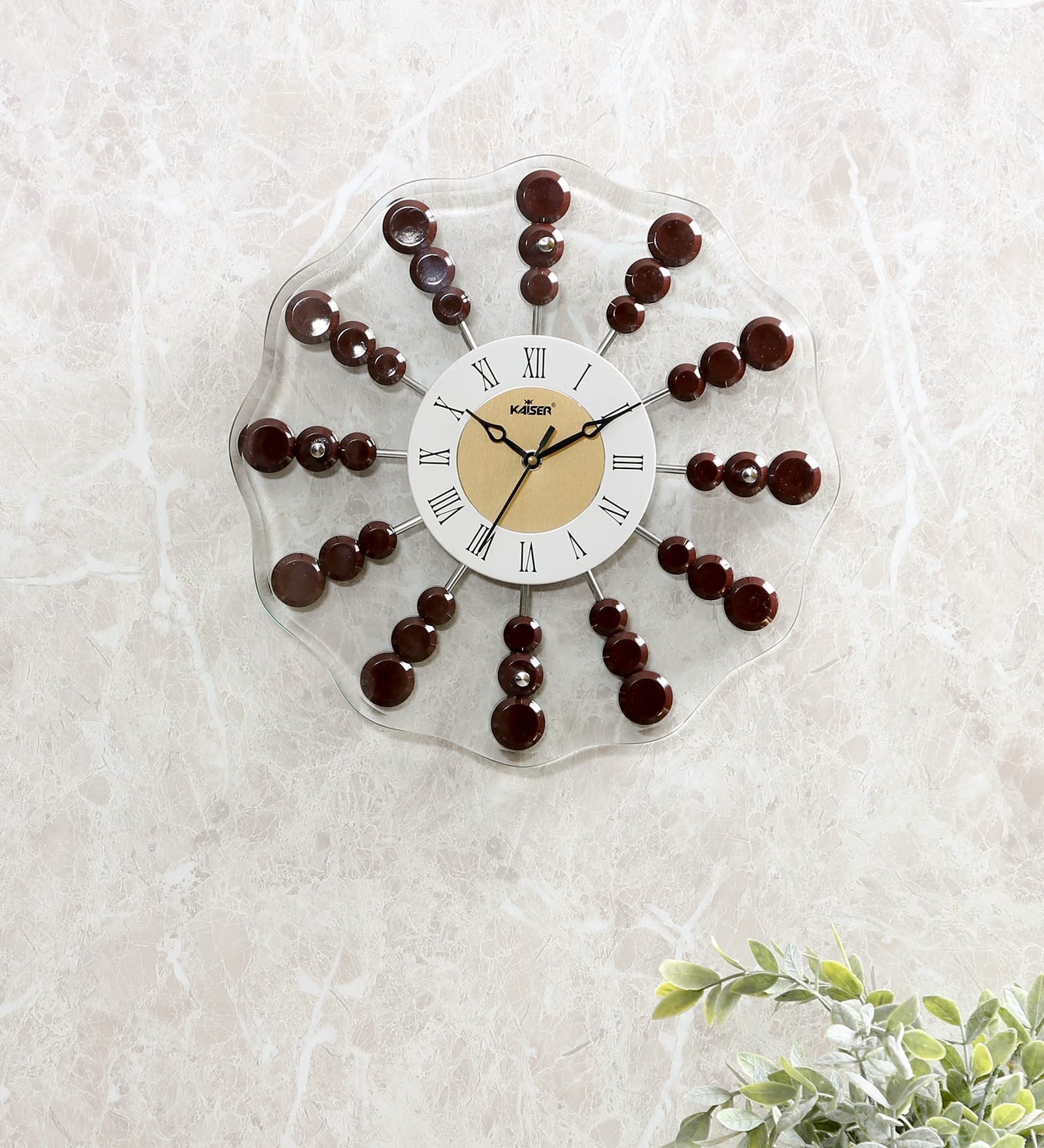 Buy Brown Wooden Round Shape Eclectic Wall Clock at 30% OFF by Kaiser ...