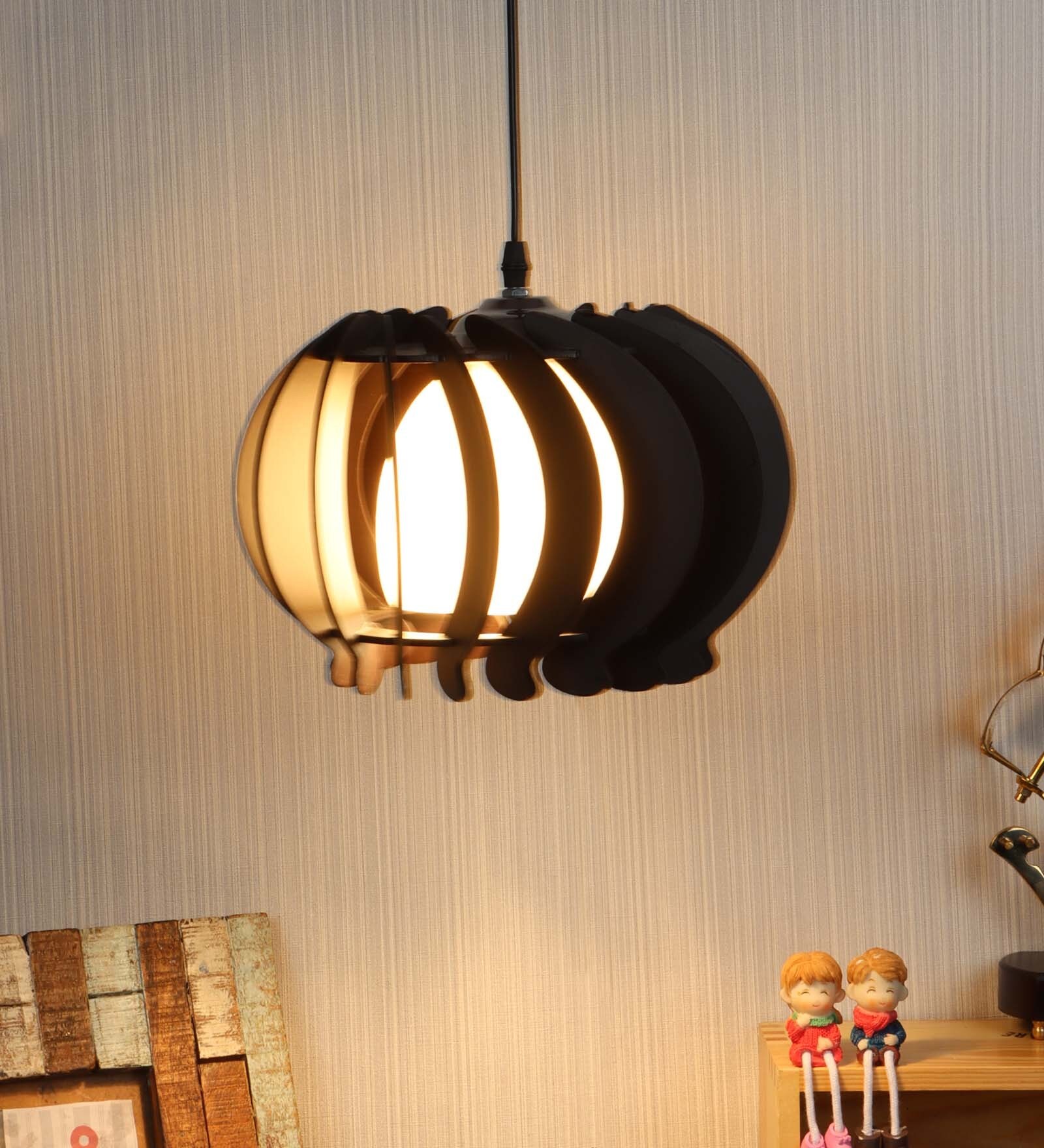 Blyton Brown Wood Hanging Light