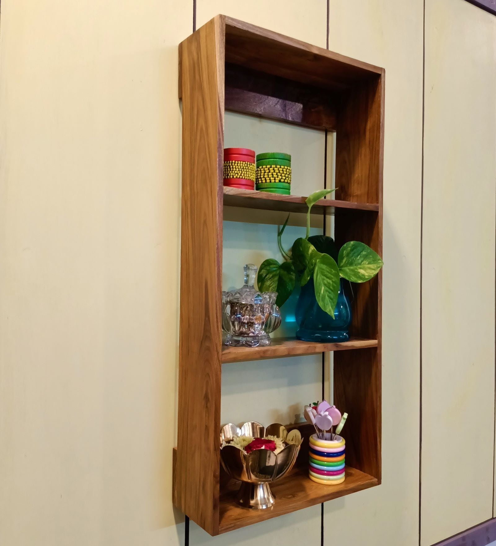 Buy Brown Sheesham Wood Wall Shelf at 25 OFF by Teakwoodkart Pepperfry