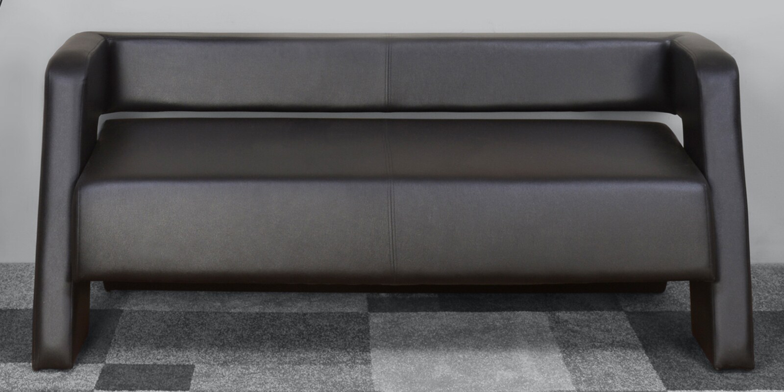 Bradd Leatherette 3 Seater Sofa in Black Colour Bradd Leatherette 3 Seater Sofa in Black Colour