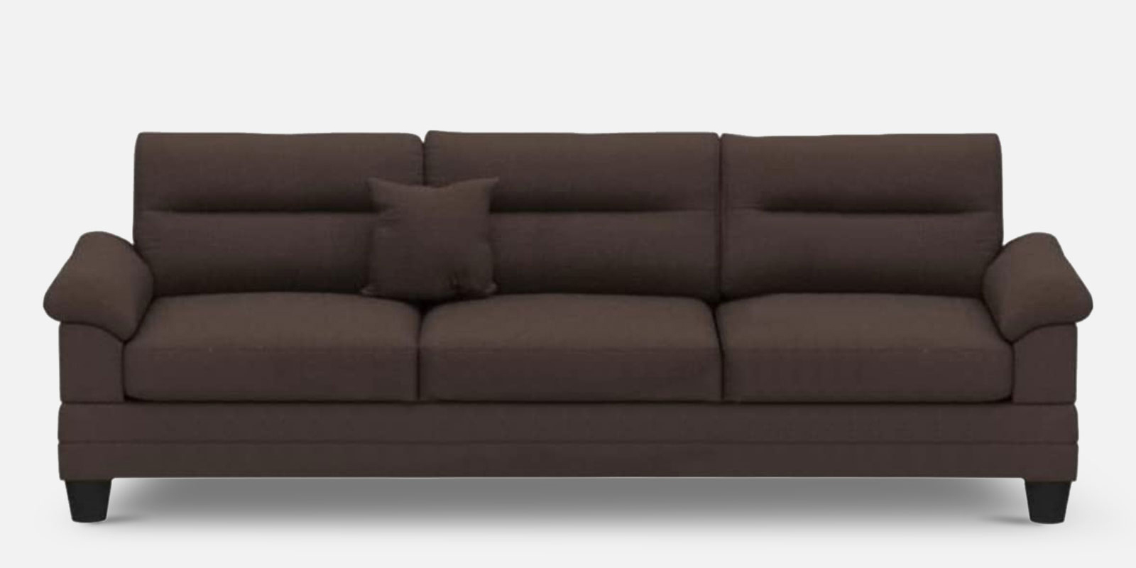 Brensa Fabric 3 Seater Sofa in Dark Brown Colour