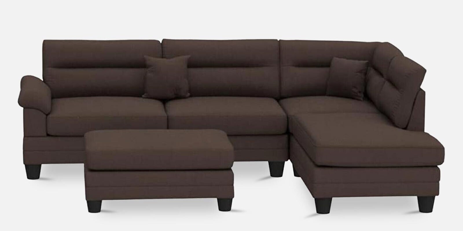 Brensa 5 Seater LHS L Shape Sofa In Dark Brown Colour