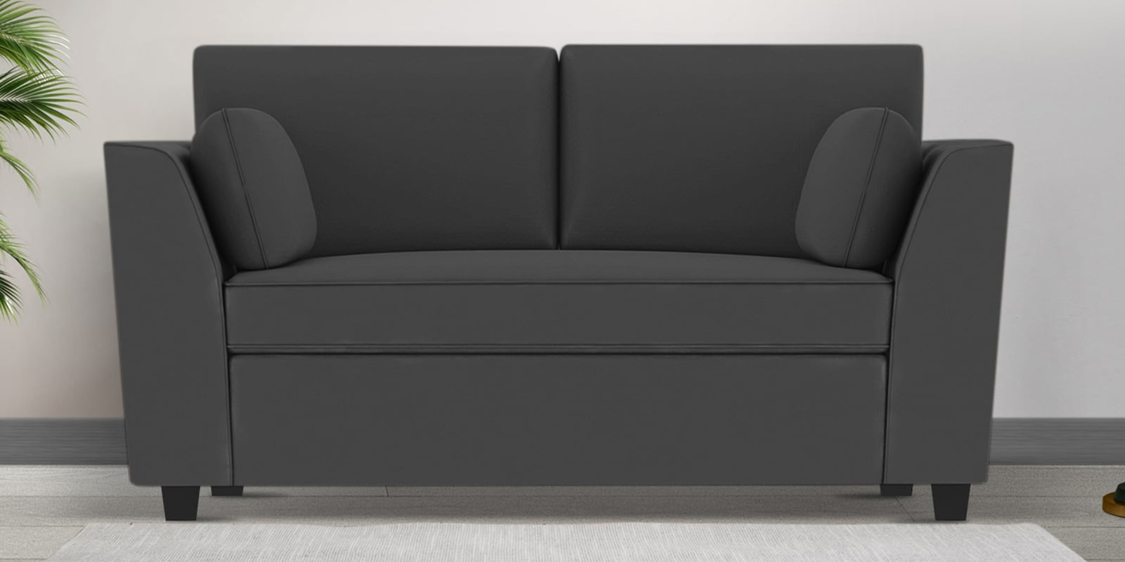 Bristo Velvet 2 Seater Sofa in Pubble Grey Colour with Storage