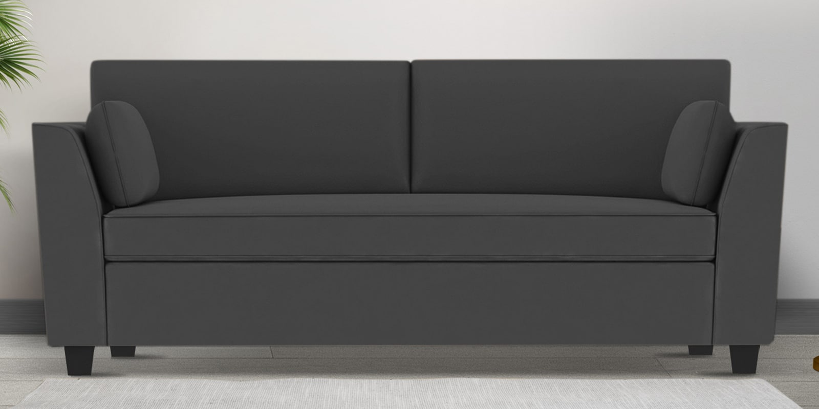 Bristo Velvet 3 Seater Sofa in Pubble Grey Colour with Storage