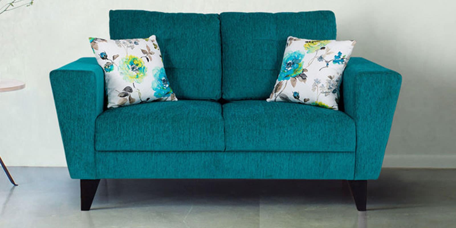 Buy Bristol Two Seater Sofa in Turquoise Colour by Urban Living Online