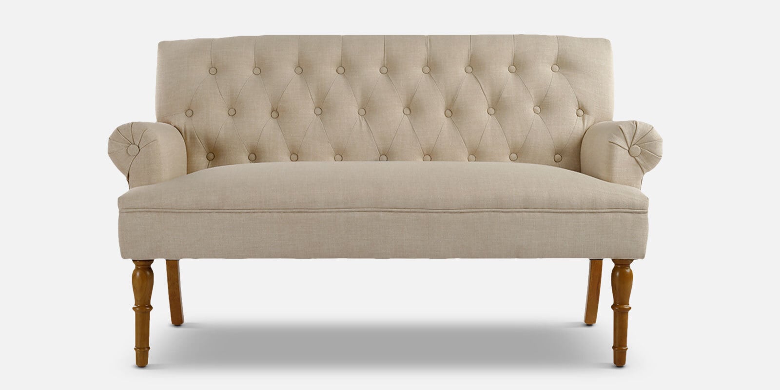 Buy Brooklyn 2 Seater Sofa In Beige Colour By Durian Online Rolled