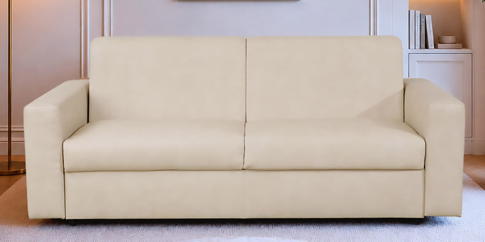 Brooklyn Convertible 3 Seater Sofa Cum Bed In Sand Beige Colour Brooklyn Convertible 3 Seater Sofa Cum Bed In Sand Beige Colour