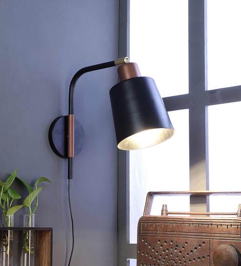 Milan Black Metal Wall Sconces