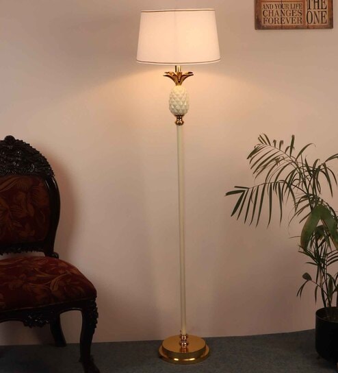 Brass Pineapple Floor Lamp