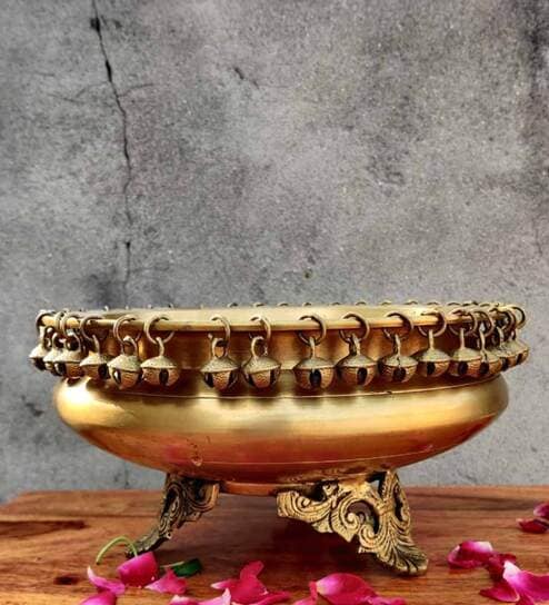 Brass Urli With Bells