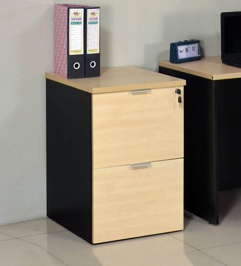 Buy Brilliant Filing Cabinet Small In Maple Black Colour By