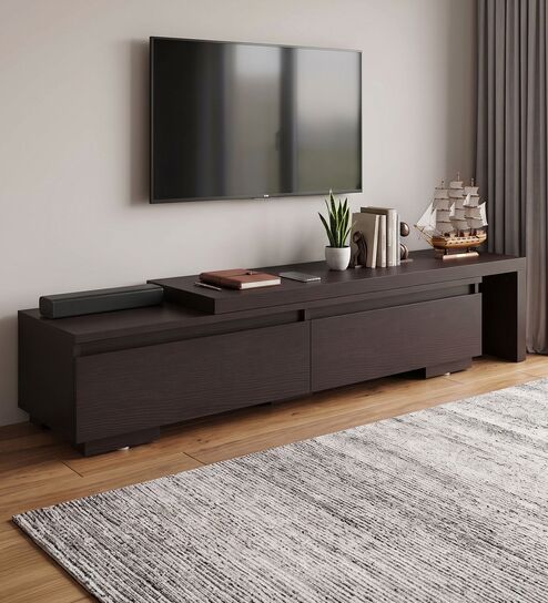 Brimsey TV Unit in Wenge Finish With Storage Drawer
