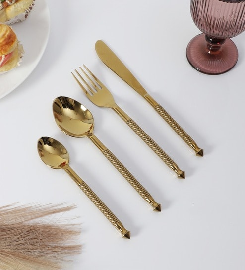 Brio Cutlery Set Gold