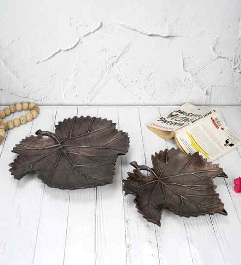Bronze Finished Maple Platter Set