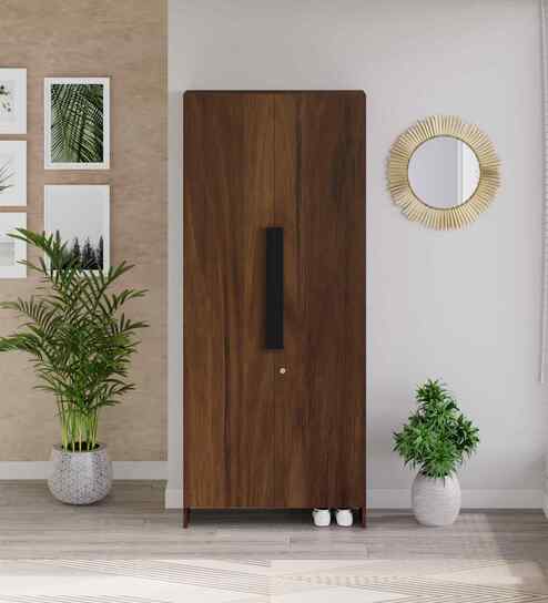 Brooklyn 2 Door Shoe Cabinet In Brown Maple Finish
