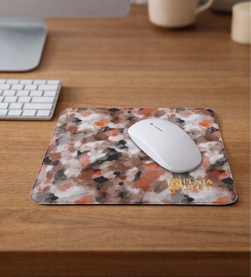 Brown & Black Shade Leather Rectangle Mousepad
