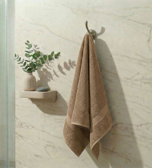 Brown 100% Cotton 380 Gsm Bath Towel