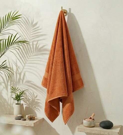 Brown 100% Cotton 380 Gsm Bath Towel