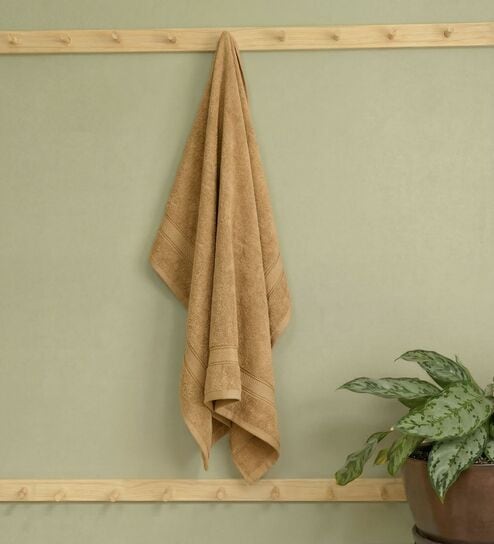 Brown 100% Cotton 525 Gsm Bath Towel