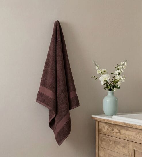 Brown 100% Cotton 600 Gsm Bath Towel